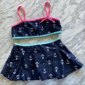 Nautica Girl’s Swim Bikini Top with Swim Skirt